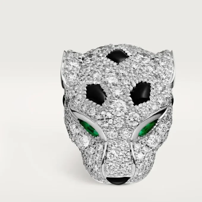 Panthere De Cartier Cufflinks – Rhodiumized White Gold, Diamonds, Emeralds, Onyx – Cartier Panthere De Cartier Cufflinks – Rhodiumized White Gold, Diamonds, Emeralds, Onyx – Cartier