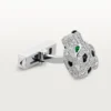 Panthere De Cartier Cufflinks – Rhodiumized White Gold, Diamonds, Emeralds, Onyx – Cartier Panthere De Cartier Cufflinks – Rhodiumized White Gold, Diamonds, Emeralds, Onyx – Cartier
