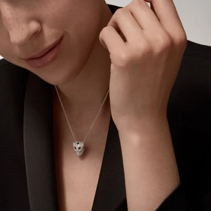 Panthere De Cartier Diamond Necklace, White Gold | Cartier Us Panthere De Cartier Diamond Necklace, White Gold | Cartier Us