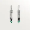 Panthere De Cartier Earrings, Emeralds, Paved