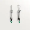 Panthere De Cartier Earrings, Emeralds, Paved