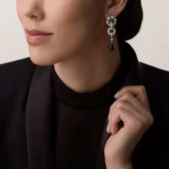 Panthere De Cartier Earrings, Paved