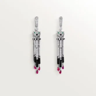 Panthere De Cartier Earrings, Ruby, Large Model, Paved
