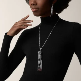 Panthere De Cartier Earrings, Ruby, Large Model, Paved