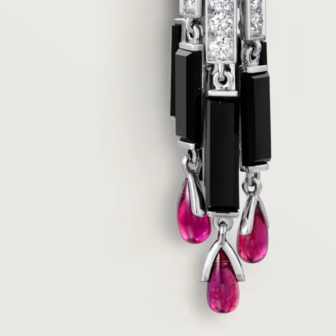 Panthere De Cartier Earrings, Ruby, Large Model, Paved