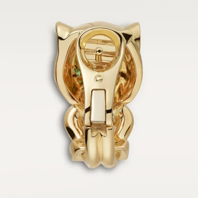 Panthere De Cartier Earrings – Yellow Gold, Lacquer, Diamonds, Tsavorite Garnets, Onyx – Cartier