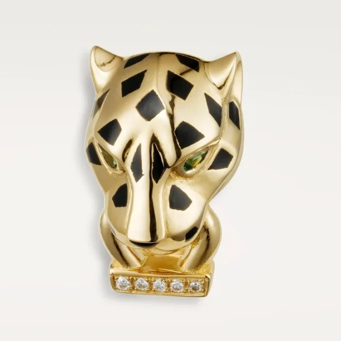 Panthere De Cartier Earrings – Yellow Gold, Lacquer, Diamonds, Tsavorite Garnets, Onyx – Cartier