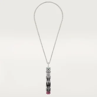 Panthere De Cartier Long Necklace, Ruby, Multi-Wear, Large Model, Paved