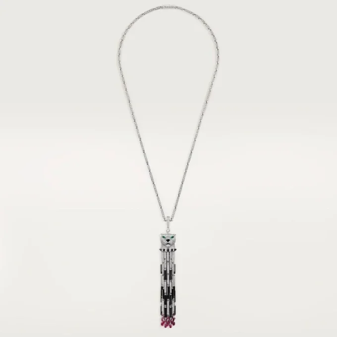 Panthere De Cartier Long Necklace, Ruby, Multi-Wear, Large Model, Paved