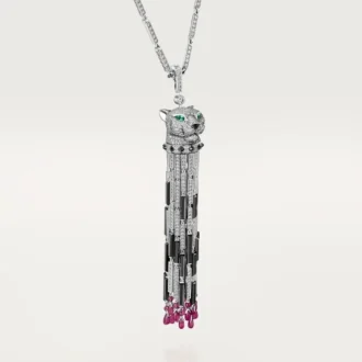 Panthere De Cartier Long Necklace, Ruby, Multi-Wear, Large Model, Paved