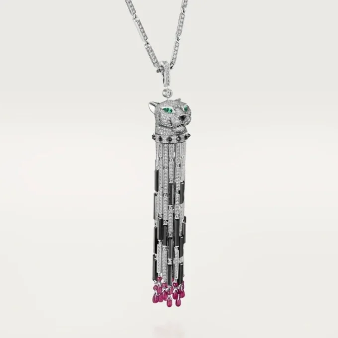 Panthere De Cartier Long Necklace, Ruby, Multi-Wear, Large Model, Paved