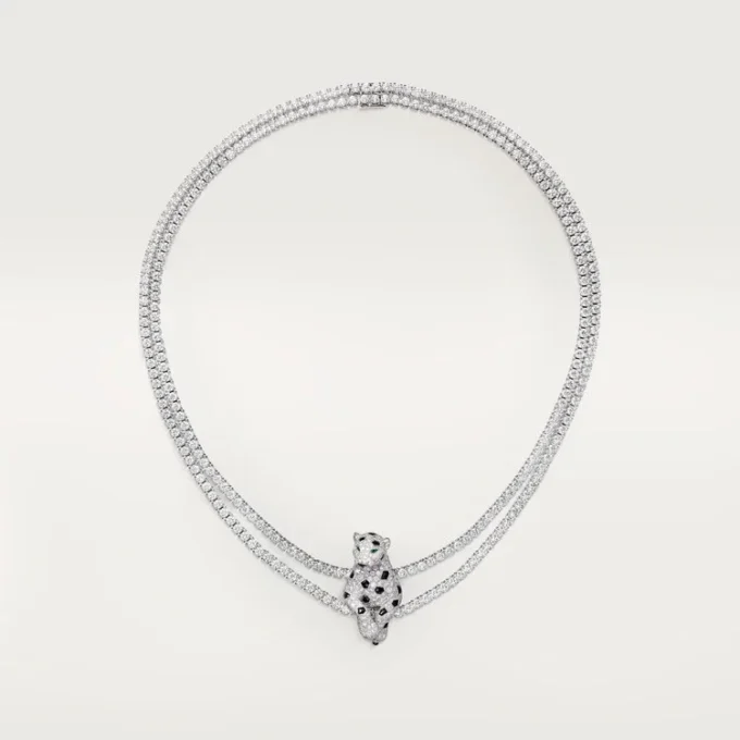 Panthere De Cartier Necklace, Multi-Wear, Paved Panthere De Cartier Necklace, Multi-Wear, Paved