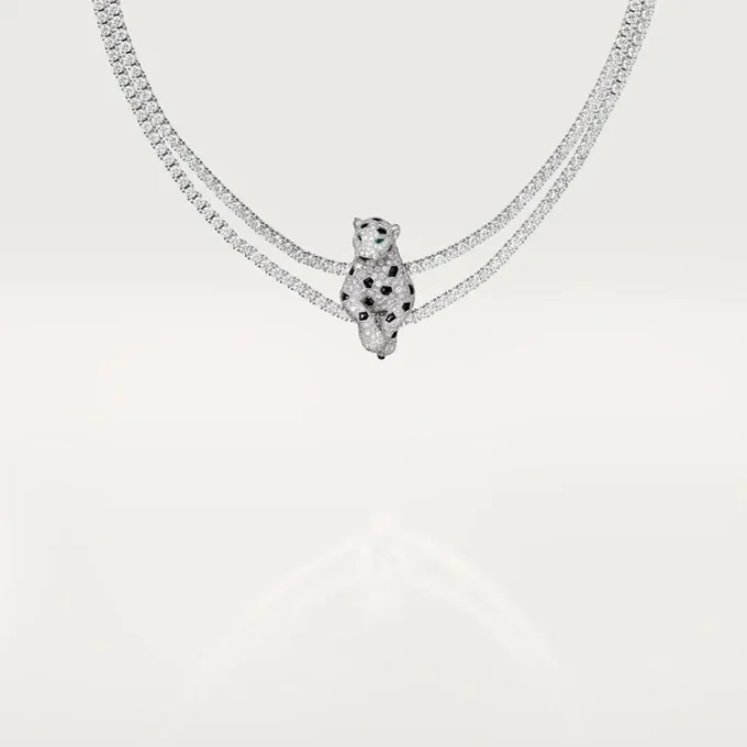 Panthere De Cartier Necklace, Multi-Wear, Paved Panthere De Cartier Necklace, Multi-Wear, Paved