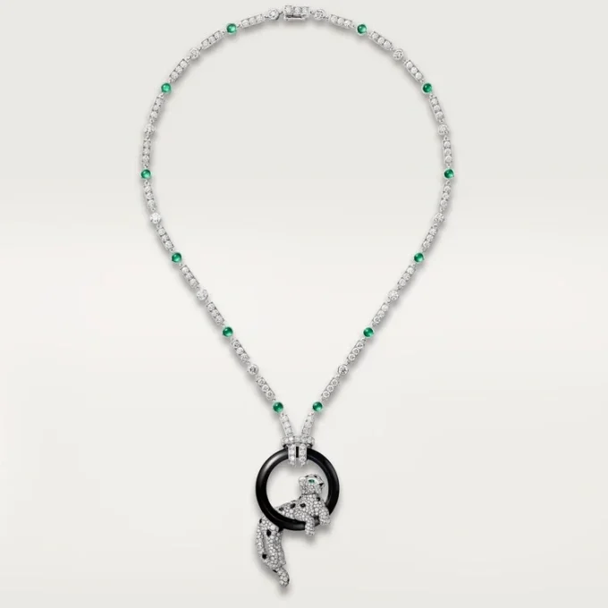 Panthere De Cartier Necklace, Paved Panthere De Cartier Necklace, Paved