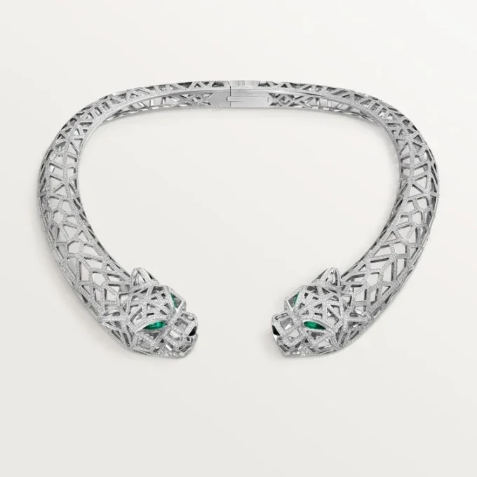 Panthere De Cartier Necklace, Paved Panthere De Cartier Necklace, Paved