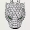 Panthere De Cartier Necklace, Paved Panthere De Cartier Necklace, Paved
