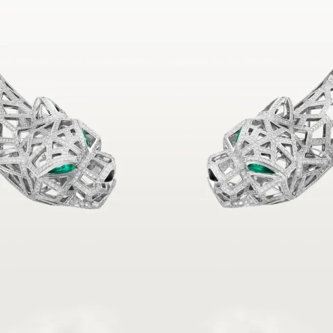Panthere De Cartier Necklace, Paved Panthere De Cartier Necklace, Paved