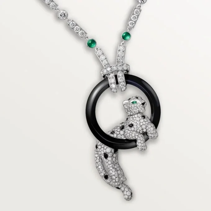 Panthere De Cartier Necklace, Paved Panthere De Cartier Necklace, Paved
