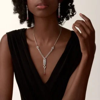 Panthere De Cartier Necklace, Rubellite, Paved