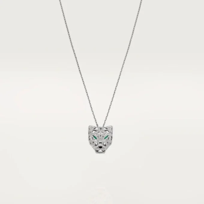 Panthere De Cartier Necklace – White Gold, Emeralds, Diamonds, Onyx – Cartier Panthere De Cartier Necklace – White Gold, Emeralds, Diamonds, Onyx – Cartier