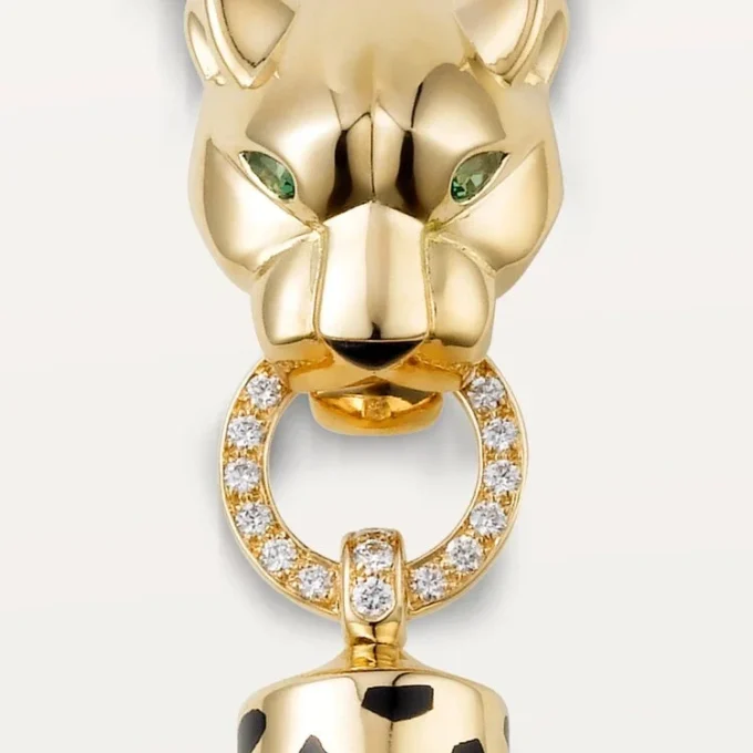 Panthere De Cartier Necklace – Yellow Gold, Black Lacquer, Tsavorite Garnets, Onyx, Diamonds – Cartier Panthere De Cartier Necklace – Yellow Gold, Black Lacquer, Tsavorite Garnets, Onyx, Diamonds – Cartier