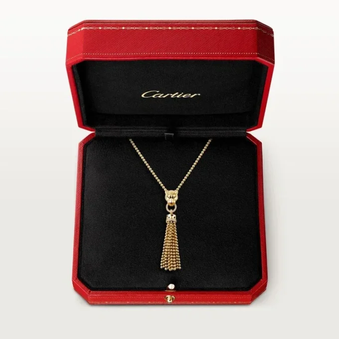 Panthere De Cartier Necklace – Yellow Gold, Black Lacquer, Tsavorite Garnets, Onyx, Diamonds – Cartier Panthere De Cartier Necklace – Yellow Gold, Black Lacquer, Tsavorite Garnets, Onyx, Diamonds – Cartier