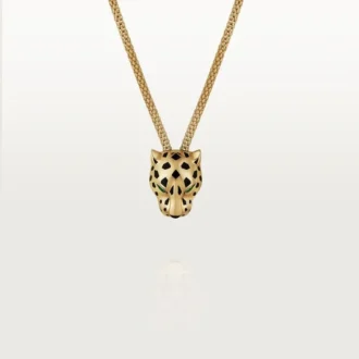 Panthere De Cartier Necklace – Yellow Gold, Lacquer, Diamonds, Tsavorite Garnet, Onyx – Cartier