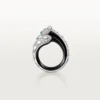 Panthere De Cartier Ring, Black Lacquer, Paved