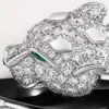 Panthere De Cartier Ring, Black Lacquer, Paved