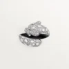Panthere De Cartier Ring, Black Lacquer, Paved