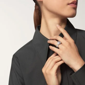 Panthere De Cartier Ring, Medium Model, Half-Paved
