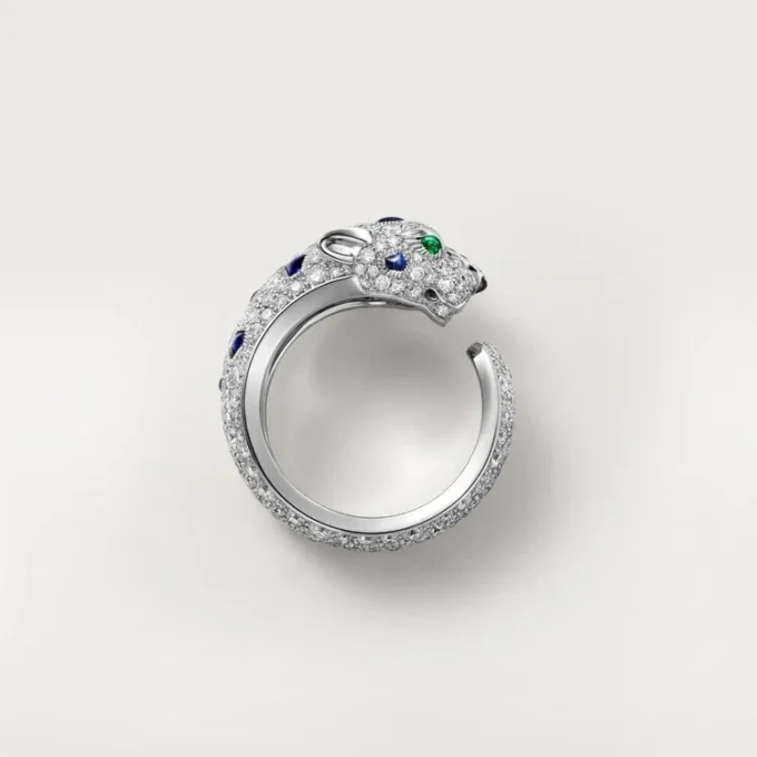 Panthere De Cartier Ring, Medium Model, Half-Paved