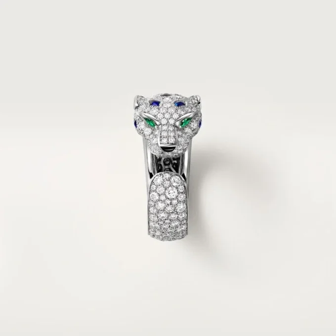 Panthere De Cartier Ring, Medium Model, Half-Paved
