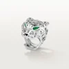 Panthere De Cartier Ring – Non-Rhodiumized White Gold, Tsavorite Garnets, Onyx – Cartier Panthere De Cartier Ring – Non-Rhodiumized White Gold, Tsavorite Garnets, Onyx – Cartier