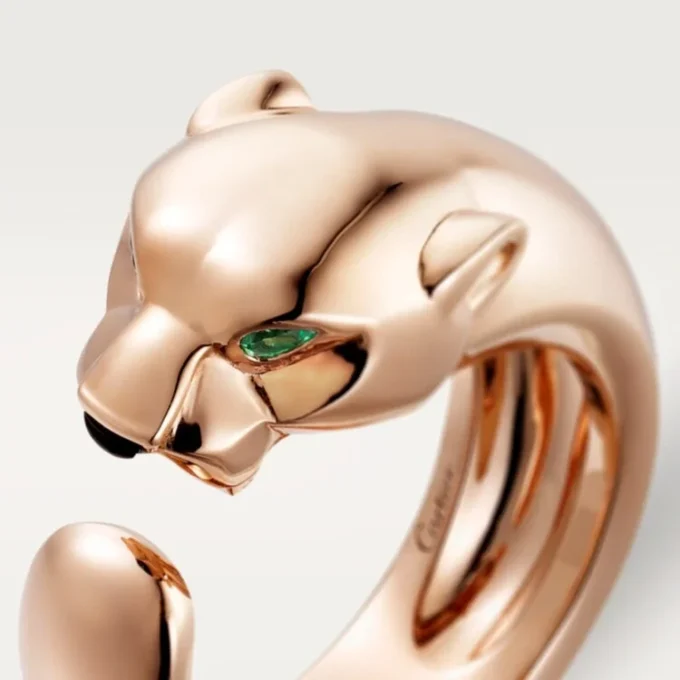 Panthere De Cartier Ring – Pink Gold, Tsavorite Garnets, Onyx – Cartier Panthere De Cartier Ring – Pink Gold, Tsavorite Garnets, Onyx – Cartier