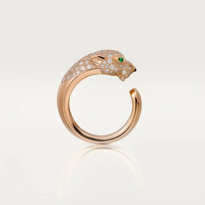 Panthere De Cartier Ring – Rose Gold, Diamonds, Emeralds, Onyx – Cartier Panthere De Cartier Ring – Rose Gold, Diamonds, Emeralds, Onyx – Cartier