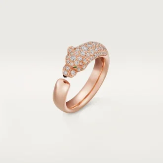 Panthere De Cartier Ring – Rose Gold, Onyx, Emeralds, Diamonds – Cartier
