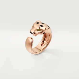 Panthere De Cartier Ring – Rose Gold, Tsavorite Garnets, Onyx – Cartier