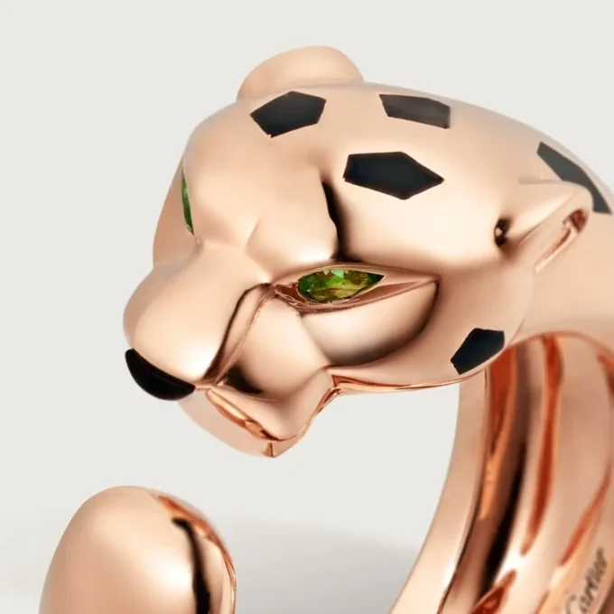 Panthere De Cartier Ring – Rose Gold, Tsavorite Garnets, Onyx – Cartier Panthere De Cartier Ring – Rose Gold, Tsavorite Garnets, Onyx – Cartier