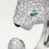 Panthere De Cartier Ring – White Gold, Diamonds, Emeralds, Onyx – Cartier Panthere De Cartier Ring – White Gold, Diamonds, Emeralds, Onyx – Cartier