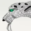 Panthere De Cartier Ring – White Gold, Diamonds, Emeralds, Onyx – Cartier Panthere De Cartier Ring – White Gold, Diamonds, Emeralds, Onyx – Cartier