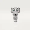 Panthere De Cartier Ring – White Gold, Diamonds, Emeralds, Onyx – Cartier Panthere De Cartier Ring – White Gold, Diamonds, Emeralds, Onyx – Cartier