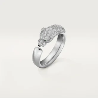 Panthere De Cartier Ring – White Gold, Emeralds, Onyx, Diamonds – Cartier
