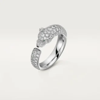 Panthere De Cartier Ring – White Gold, Emeralds, Onyx, Diamonds – Cartier