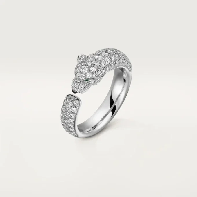 Panthere De Cartier Ring – White Gold, Emeralds, Onyx, Diamonds – Cartier