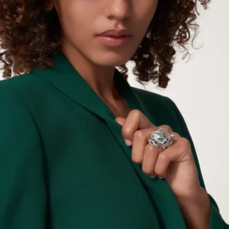Panthere De Cartier Ring – White Gold, Emeralds, Onyx, Diamonds – Cartier