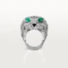 Panthere De Cartier Ring – White Gold, Emeralds, Onyx, Diamonds – Cartier Panthere De Cartier Ring – White Gold, Emeralds, Onyx, Diamonds – Cartier