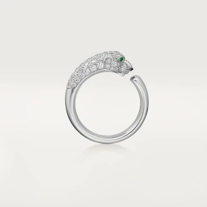 Panthere De Cartier Ring – White Gold, Emeralds, Onyx, Diamonds – Cartier Panthere De Cartier Ring – White Gold, Emeralds, Onyx, Diamonds – Cartier