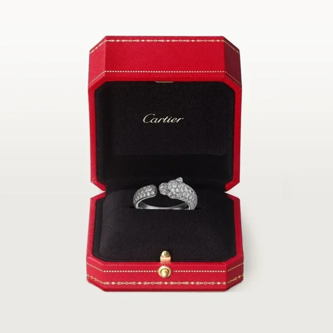 Panthere De Cartier Ring – White Gold, Emeralds, Onyx, Diamonds – Cartier