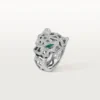 Panthere De Cartier Ring – White Gold, Onyx, Emeralds, Diamonds – Cartier Panthere De Cartier Ring – White Gold, Onyx, Emeralds, Diamonds – Cartier